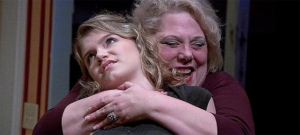 Nancy Sherrard hugs Ruby Westfall In "August: Osage County"