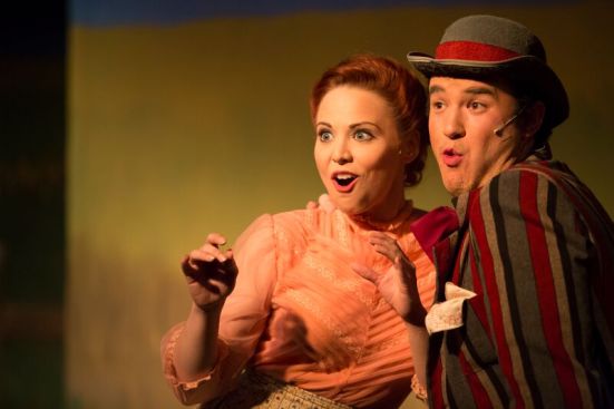 Ali Hakim (Hunter Lewis) meets his match in Ado Annie (Rebecca Paige)