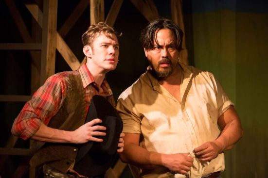 Curly (Tyler Jeffrey Adams) helping Jud (Robert San Juan) picture the glory of hanging himself