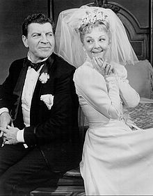 Robert Preston and Mary Martin in I DO! I DO! in 1966 on Broadway