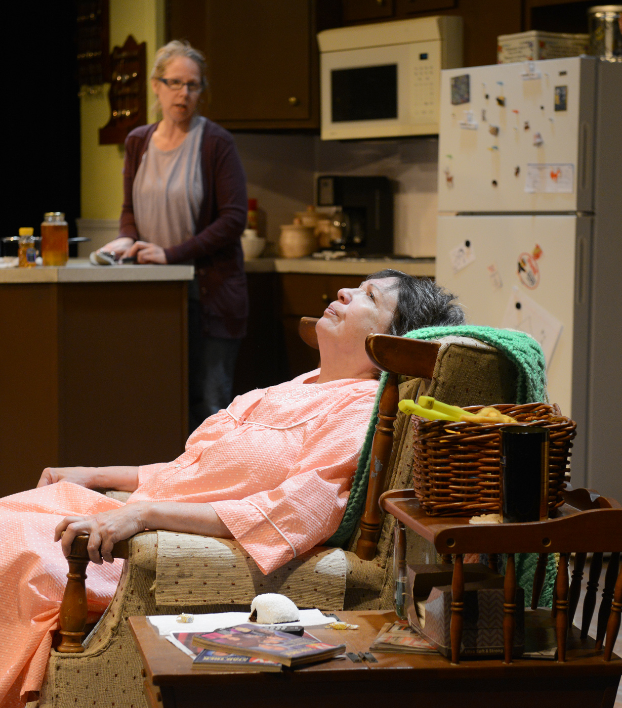 Kris Schinske and Pam Dougherty in 'night, Mother. MUTZ PHOTO